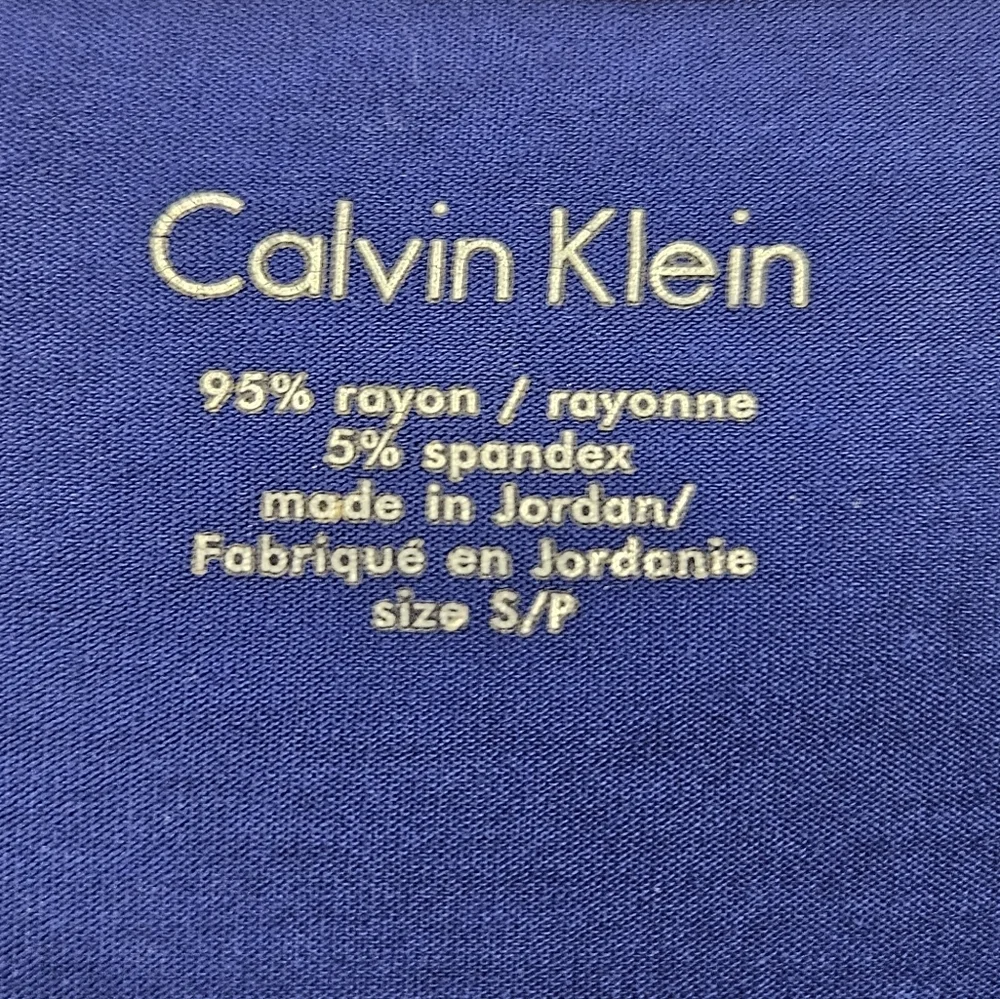 Calvin Klein Ruched Bodycon Long Sleeve Mini Dress Tunic Royal Blue Size Small - Picture 6 of 12